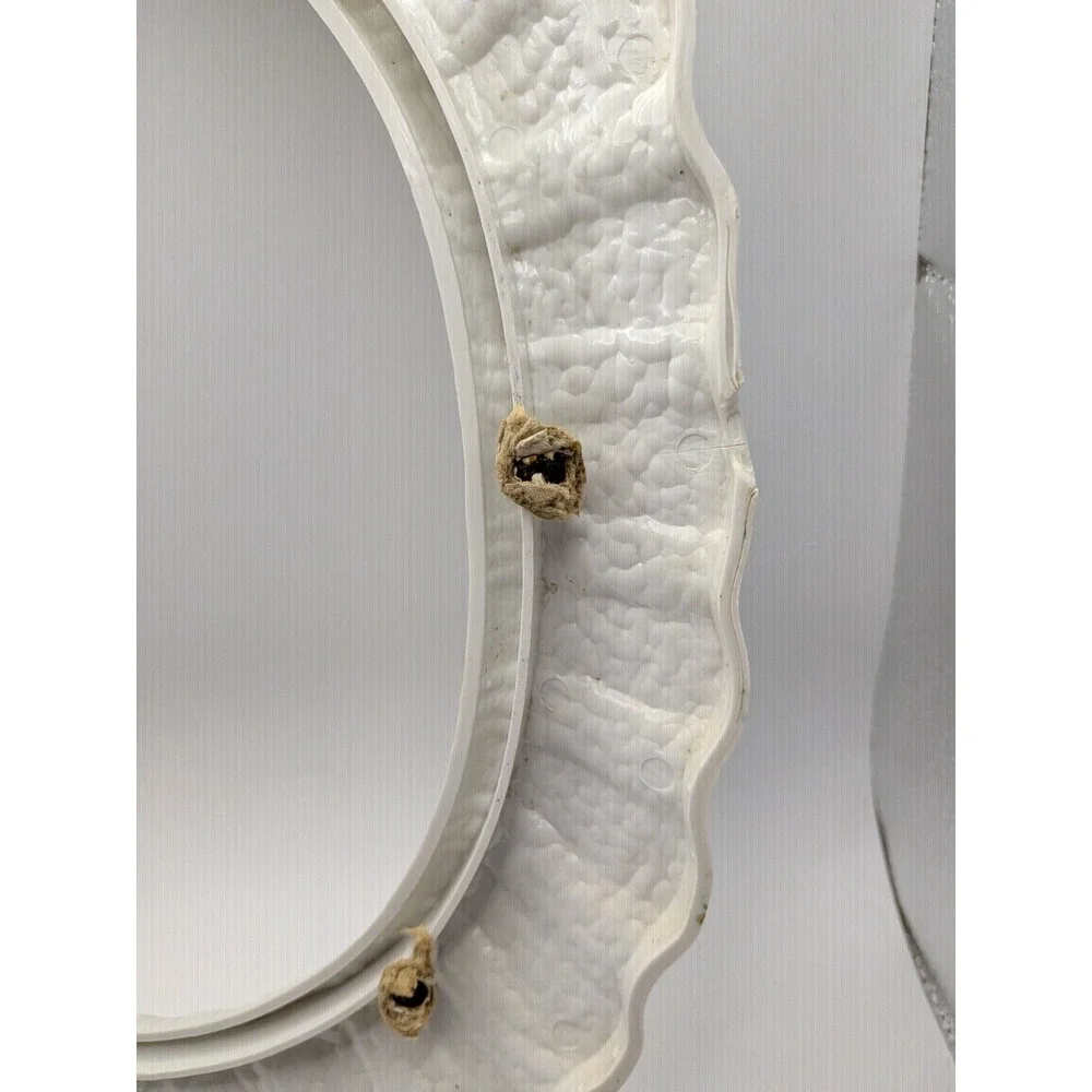 Burwood White Hobnail‎ Pink Ribbon Sconce Candle Holders Cottagecore Wall Set